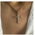 Colar Pingente Crucifixo com Bordas Redondas Zircônia Cristal Banhado em Ouro 18K - loja online