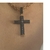 Imagem do Colar Pingente Crucifixo com Bordas Redondas Zircônia Preta em Ouro 18K