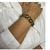 Pulseira Elos Cravejado Zircônia Preta Ouro 18K