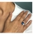 Conjunto Bracelete Brincos e Anel Pedra Azul