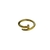 Anel Prego Aço Banhado em com Zircônia Cristal Banhado Ouro 18k