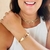 Chocker Corrente Groumet com Pingente Cravejado com Pedras Coloridas Banhado Ouro 18K - comprar online