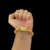 Pulseira 12mm Cadeado Banhado A Ouro Luxo Masculino - comprar online