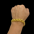 Pulseira Masculina 12mm Friso Triplo Banhado A Ouro 18k Luxo