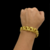Pulseira Masculina 18mm Friso Triplo Banhado A Ouro 18k Luxo