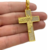 Pingente Maciço Cruz Crucifixo Jesus Banhado Ouro 18k Luxo