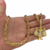 Cordão 6mm Cadeado Banhado A Ouro + Pingente Tio Patinhas