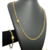 Cordão E Pulseira Masculina Cadeado 6mm Banhado A Ouro 70cm