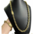 Cordão E Pulseira 12mm Cadeado Banhado A Ouro 18k Luxo