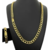 Cordao Pit Bull + Pulseira 10mm Banhado A Ouro 18k Masculino