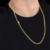 Cordão 3mm Cadeado Banhado A Ouro 18k - comprar online