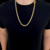 Cordão 10mm Cadeado Banhado A Ouro 18k Luxo Masculino