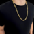 Cordão 10mm Cadeado Banhado A Ouro 18k Luxo Masculino - comprar online