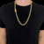 Cordão 12mm Cadeado Banhado A Ouro 18k Luxo