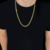 Cordão Friso 5mm Masculino Banhado A Ouro 18k Luxo