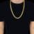 Cordão Friso S 8mm Masculino Banhado A Ouro 18k Luxo