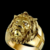 Anel Masculino Rei Leão Banhado A Ouro 18k Luxo