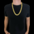 Cordão 13mm Grumet Lacraia Banhado Ouro 18k Luxo