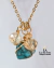 Collar de Turquesa y Muranos Dorados en Acero Inoxidable - comprar online