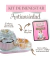 Kit de bienestar antianiedad que incluye cofres decorados, joyas terapéuticas y un QR con playlist de audios.