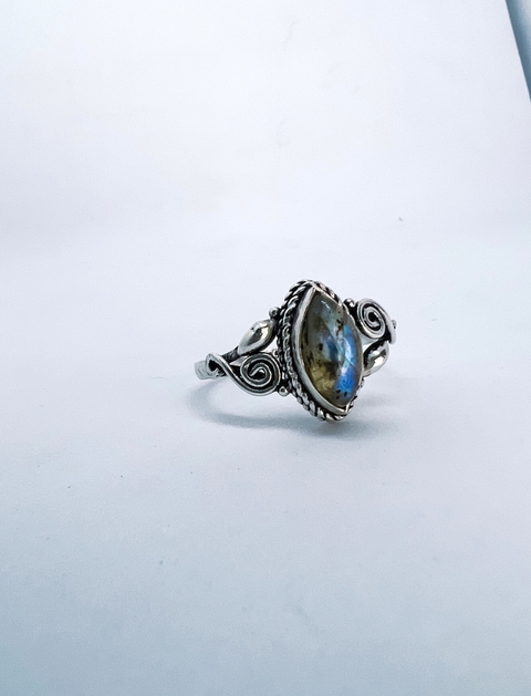 Anel prata925 com pedra natural