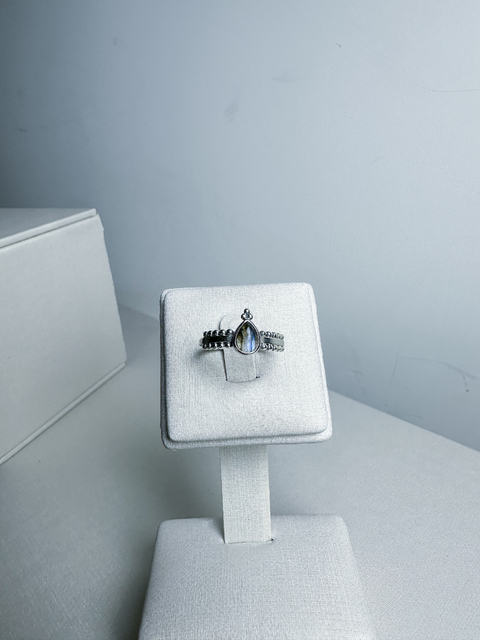 Anel prata925 com Labradorita TAM 18