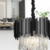 Lustre Cristal Midas Redondo Black 40cm 4xE14 - Preto - comprar online