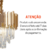 Imagem do Lustre Cristal Midas Redondo Gold Matte 40cm 4xE14 - Dourado