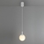 Pendente Luminária de Teto com Globo de Vidro Leitoso Macadâmia - Utiliza Lâmpada de Soquete G9 - Cores Preto e Branco - Decoramulti - Loja Virtual Especializada Em Produtos de Iluminação