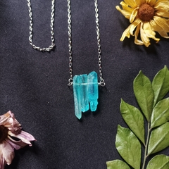 Colar Tri Quartzo Aura Azul