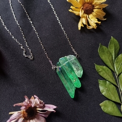 Colar Tri Quartzo Aura Verde - comprar online