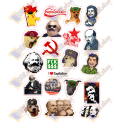 Stickers Calcomanías, Papel HD, Calidad fotográfica, Comunism, Capitalismo MOD1