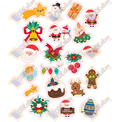 Stickers Calcomanías, Papel HD, Calidad fotográfica, Navidad MOD2