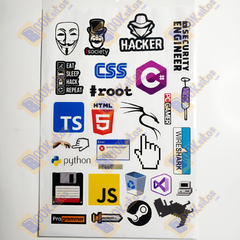 Stickers Calcomanías, Papel HD, Calidad fotográfica Programador Programmer Internet Java Geek MOD2