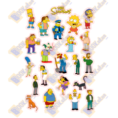 Stickers Calcomanías, Papel HD, Calidad fotográfica, Los Simpson MOD1