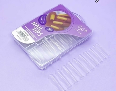 TIPS DE UNAS CLEAR LONG SQUARE CITY GIRL X100 PCS