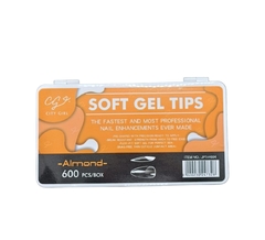 TIPS PARA SOFT GEL ALMOND, 600 UNIDADES CITY GIRL JPT-H604*120