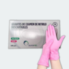 Guantes nitrilo rosa S Y M x100