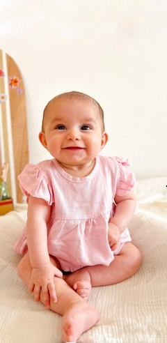 Vestido bebe con volado lisos - comprar online