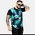 Camiseta long line masculina floral