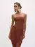 Vestido Longo OASIS Drapeado Sem Alça Mook - comprar online