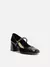 Sapato Mary Jane Preto Arezzo Boneca Couro Salto Bloco - comprar online