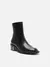 Bota Preta Couro Arezzo Cano Médio Bloco Metal na internet