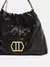 Bolsa Arezzo Hobo Preta Couro Esther Grande