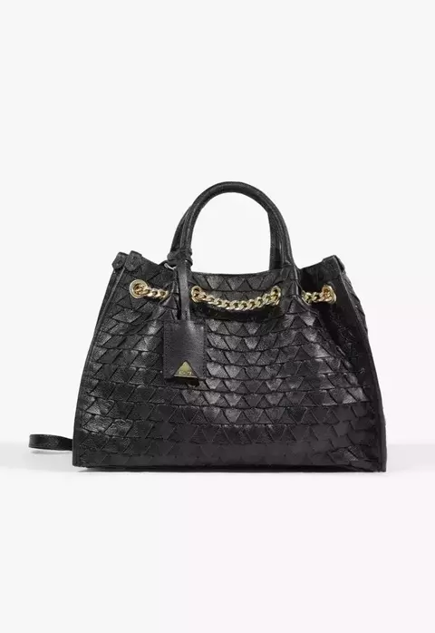Bolsa Schutz Tote Rebecca Couro Preta