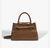 Bolsa Tote Crush Couro Marrom