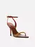 Sandália Arezzo Multicolorida Camurça Salto Fino Tiras Finas - Guest Deluxe