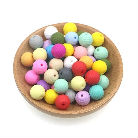 CONTAS ESPIRAL DE SILICONE 15MM - 30 PCS