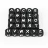 Letras de Silicone Preto 12mm - 50 Pcs