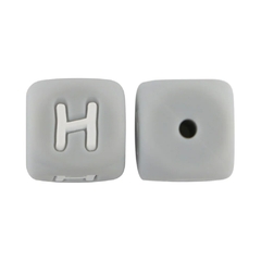 LETRAS DE SILICONE CINZA 12MM - 100 PCS na internet